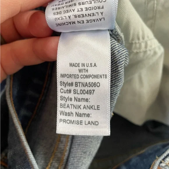 SLVRLAKE Beatnik Ankle Jeans Promised Land Blue Denim Size 28 - Picture 11 of 13